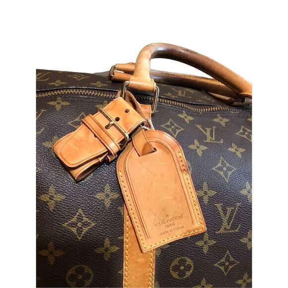 Louis Vuitton Monogram Keepall 60 Travel Duffle with Luggage Tag - Picture 13 of 16